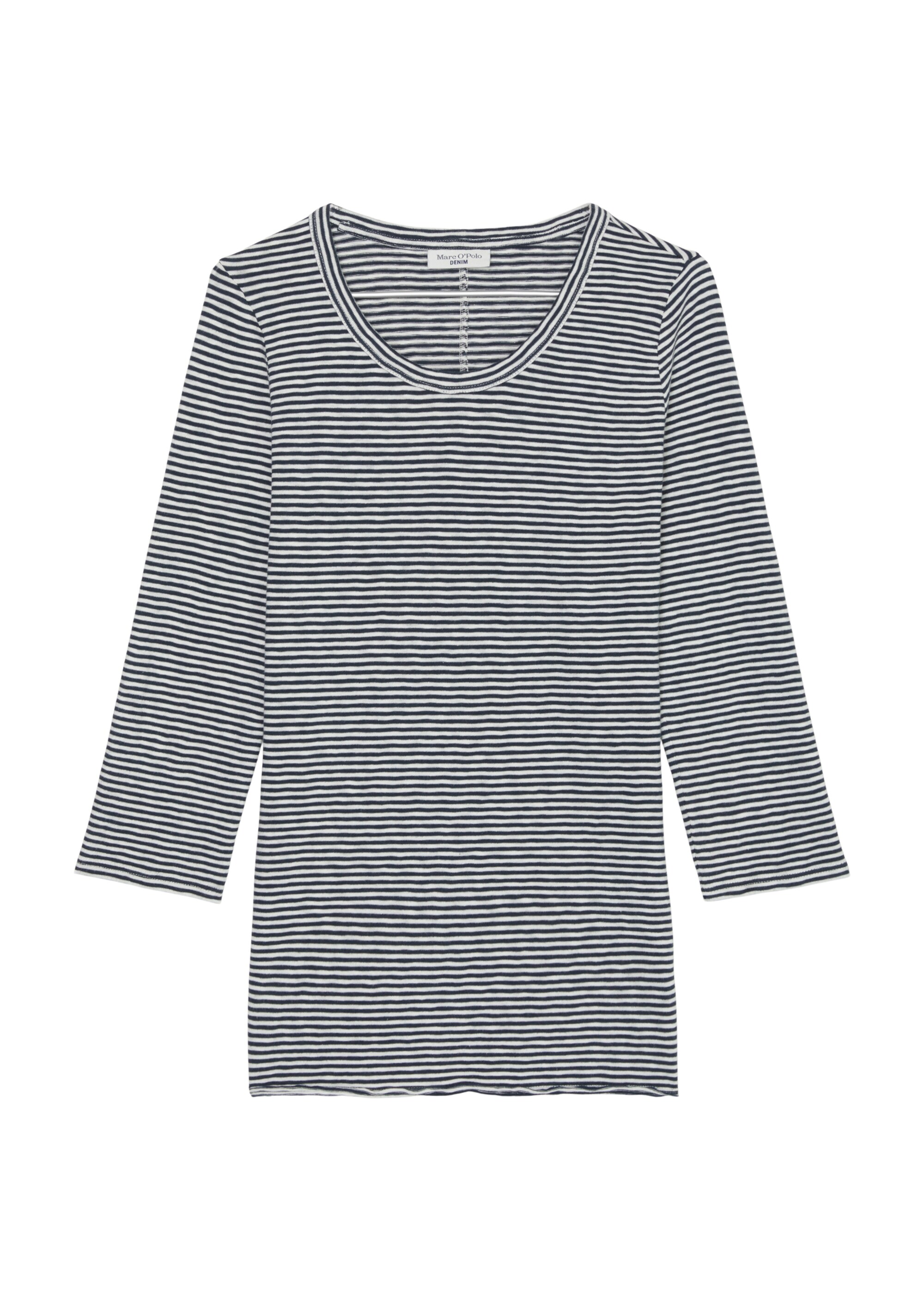Streifen-T-Shirt slimaus Slub-Jersey