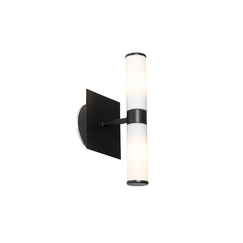 Moderne badkamer wandlamp zwart IP44 2-lichts - Bath
