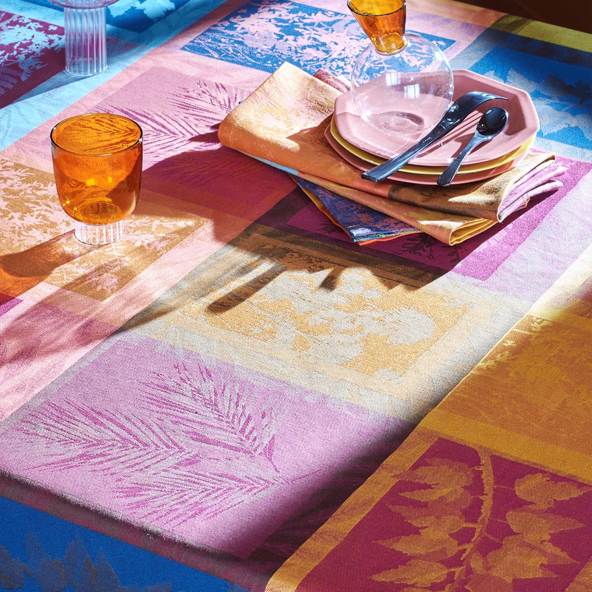 Set enduit imperméable pur coton multicolore 40X50 Garnier Thiebaut