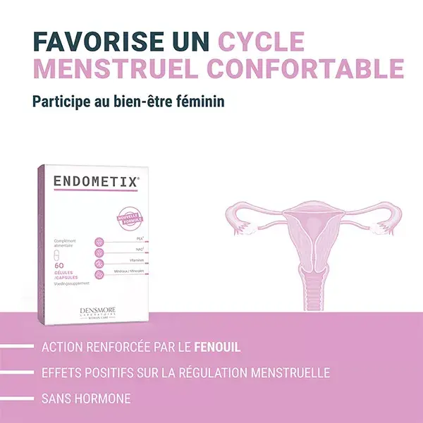 Densmore Endometix - Confort menstruel - 60 capsules