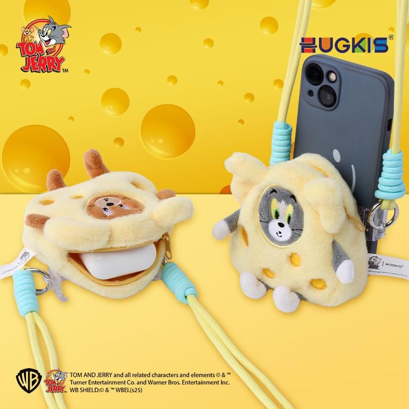 HUGKIS - Tom & Jerry Chenille Crossbody Bag / Telefoonclip Bevestiging / Set (Verschillende Ontwerpen)