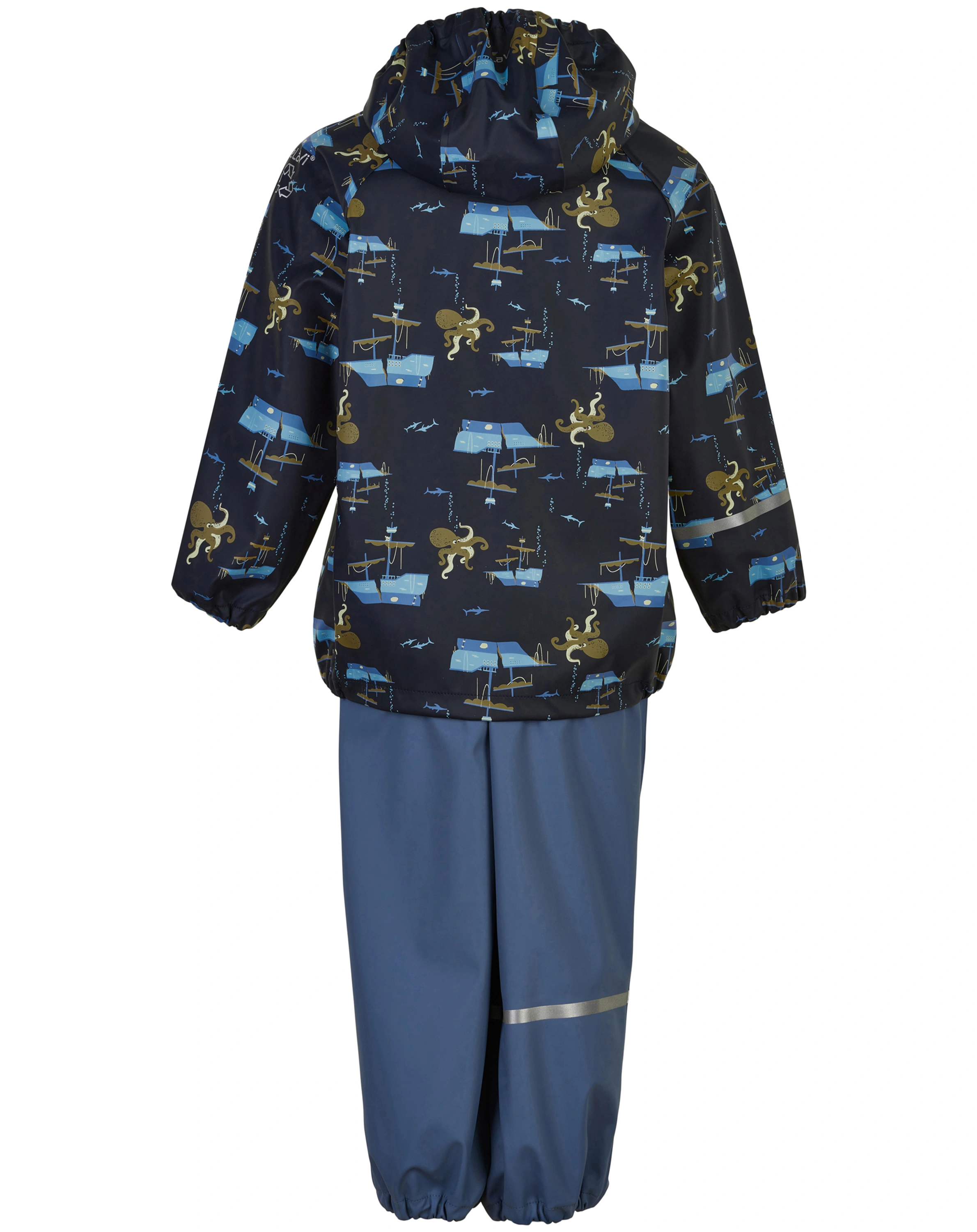 Regen-Set SCHIFF in china blue