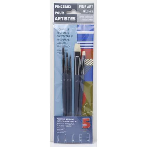 Gouache- und Aquarellpinsel-Set