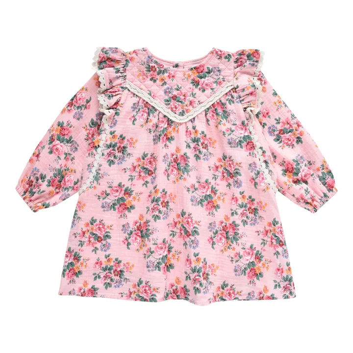 Louise Misha Robe Gaze de Coton Bio Lara | Rose pâle