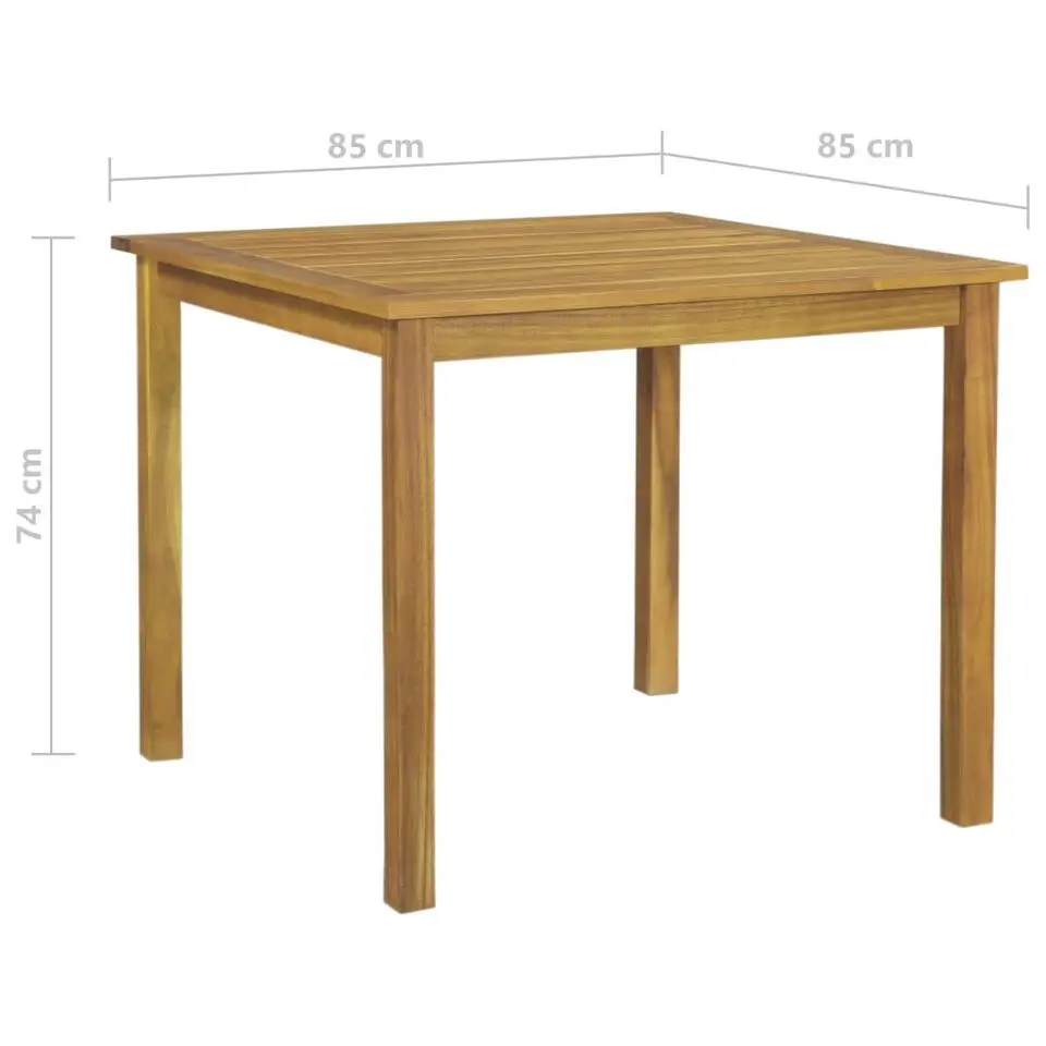 vidaXL - 5-delige Tuinset met wit kussens - Zwart poly rattan - 85x85 cm tafel