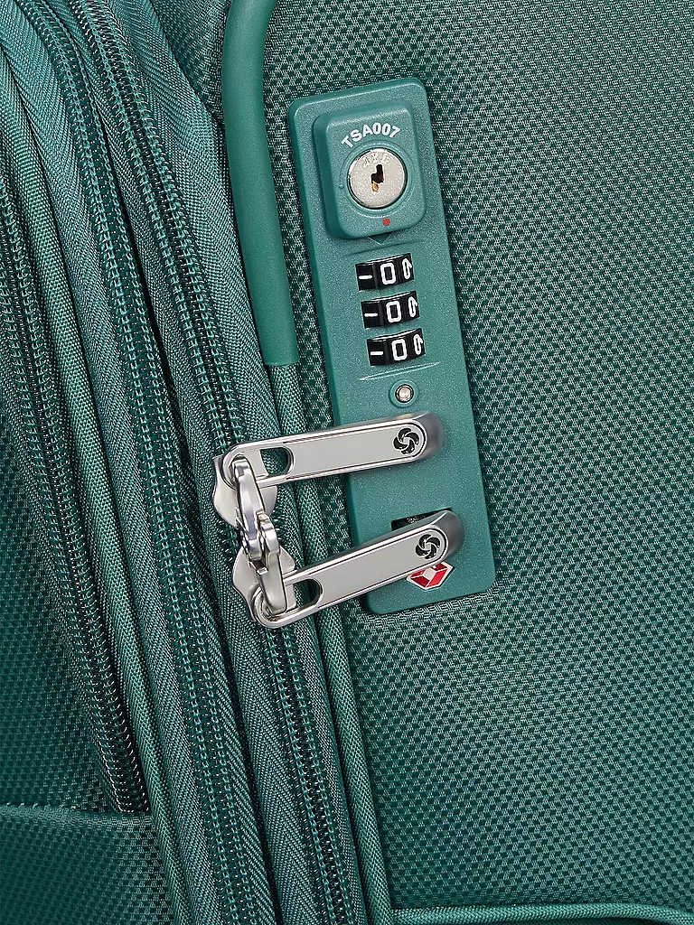 SAMSONITE Trolley Weich D' LITE SPINNER 71cm erweiterbar northern blue petrol