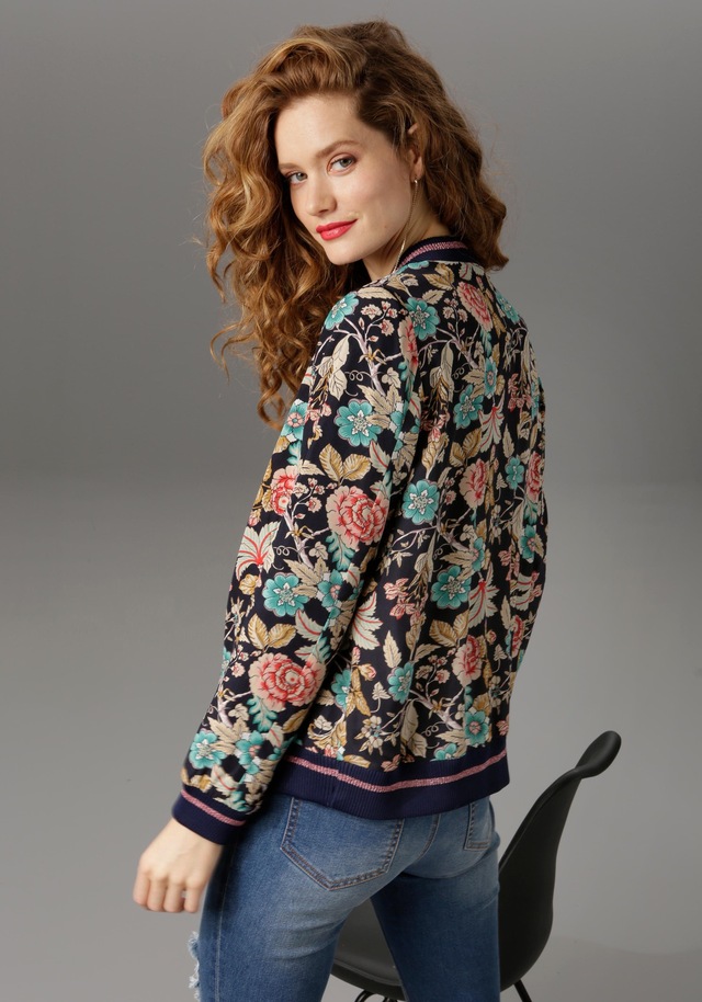 Aniston CASUAL Blouson mit Blumendruck