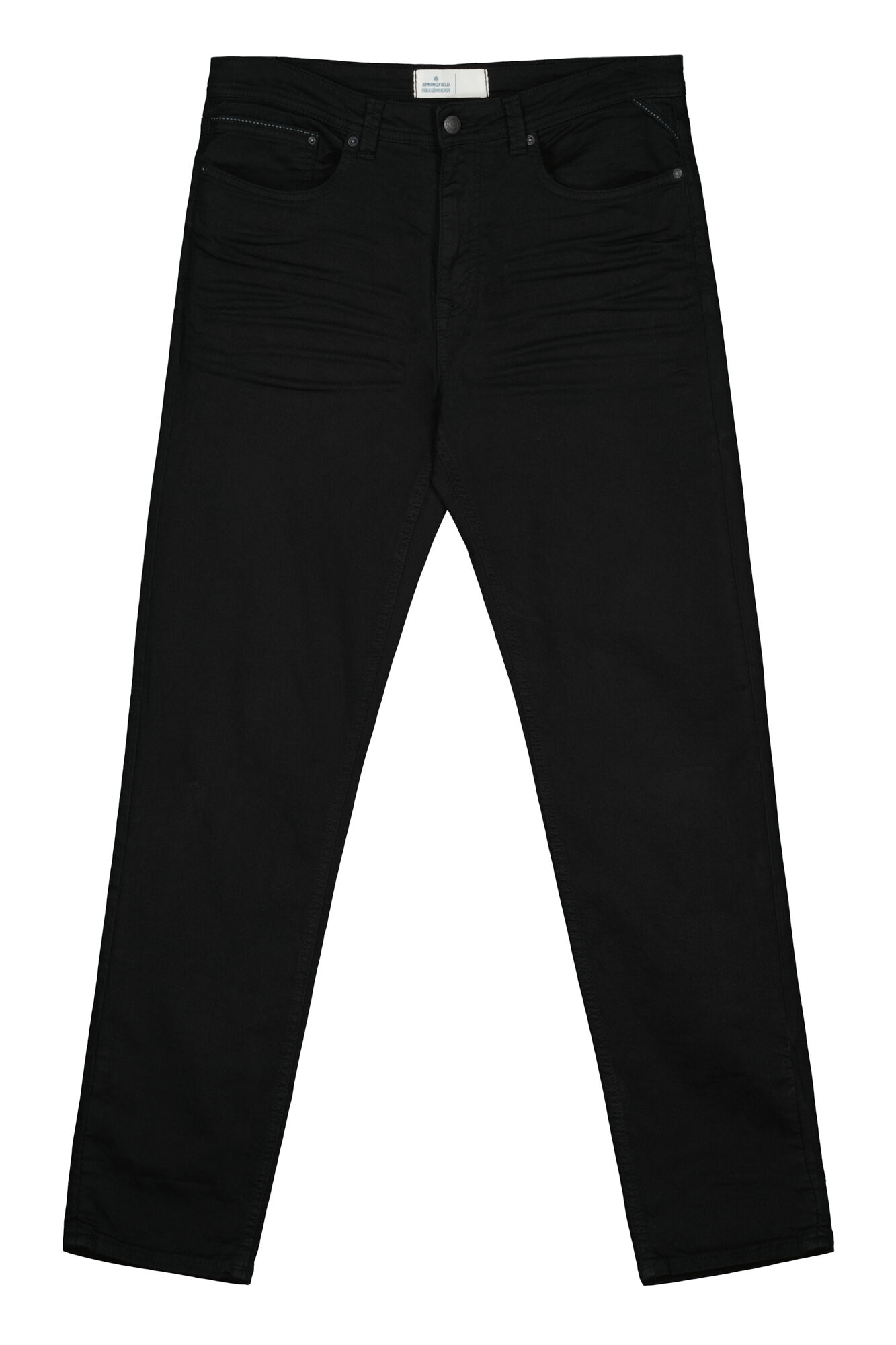 Calça de cinco bolsos com lavagem slim-fit