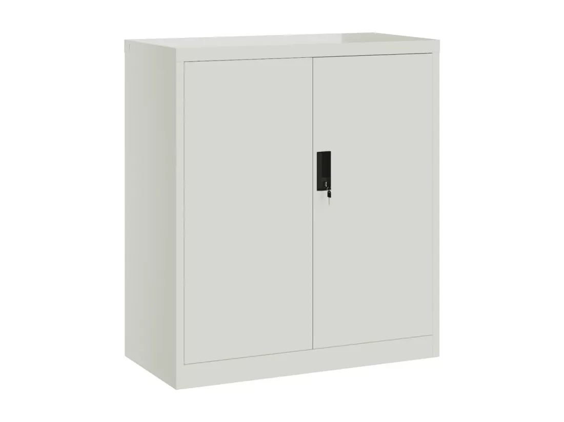 Classeur gris clair 79x40x90 cm acier