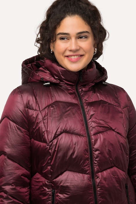 HYPRAR Steppjacke, fein glänzend, wasserabweisend, Kapuze