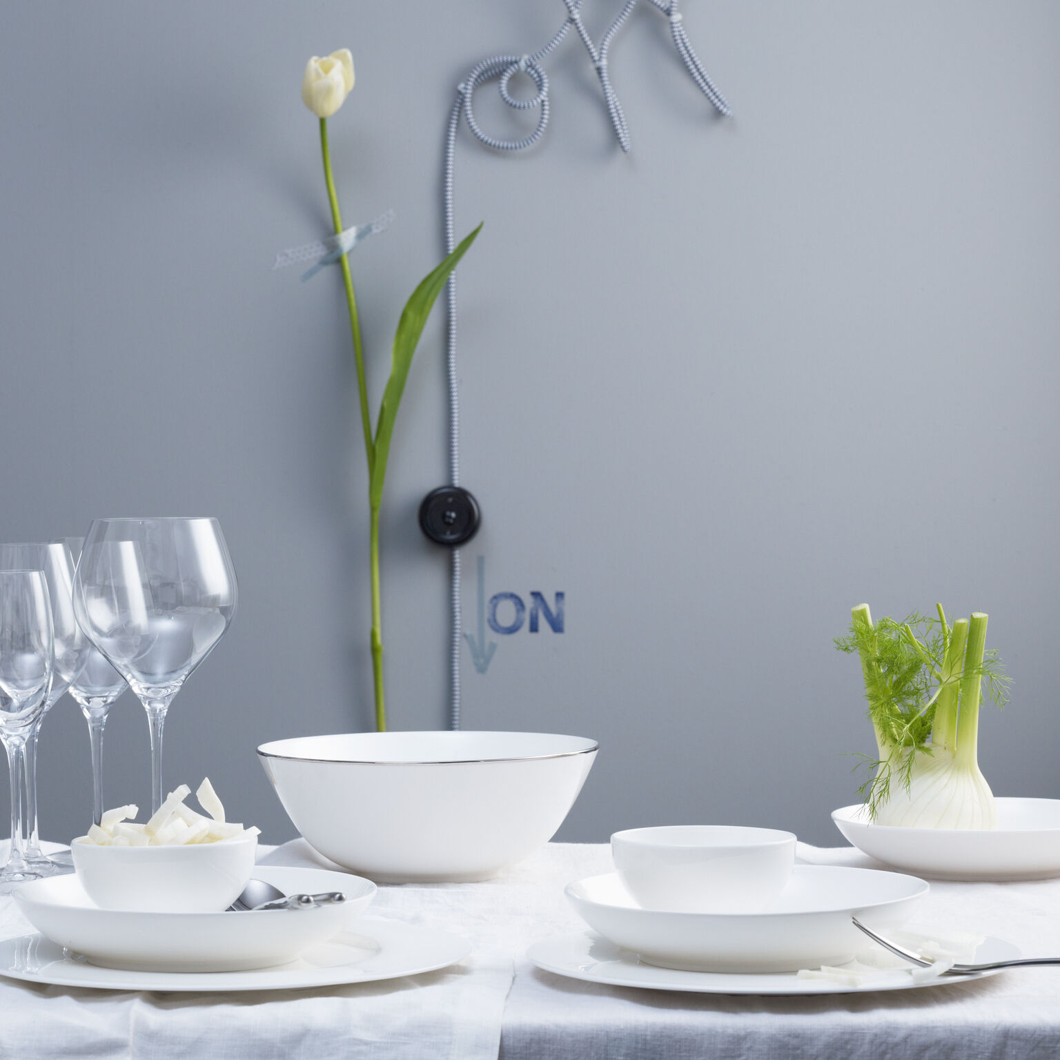 Brillance Bone China Weiss Suppenteller 21 cm