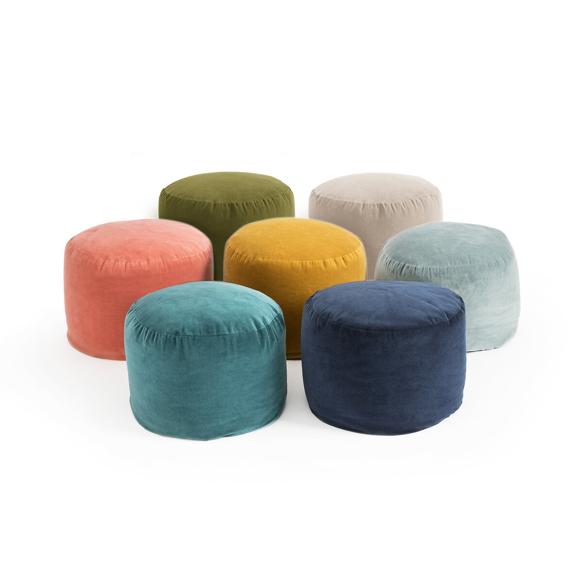 LA REDOUTE INTERIEURS<br>Puff de veludo