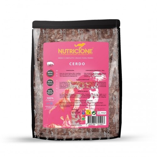 Cardápio BARF Nutricional de Carne de Porco para Cães (Pacote)