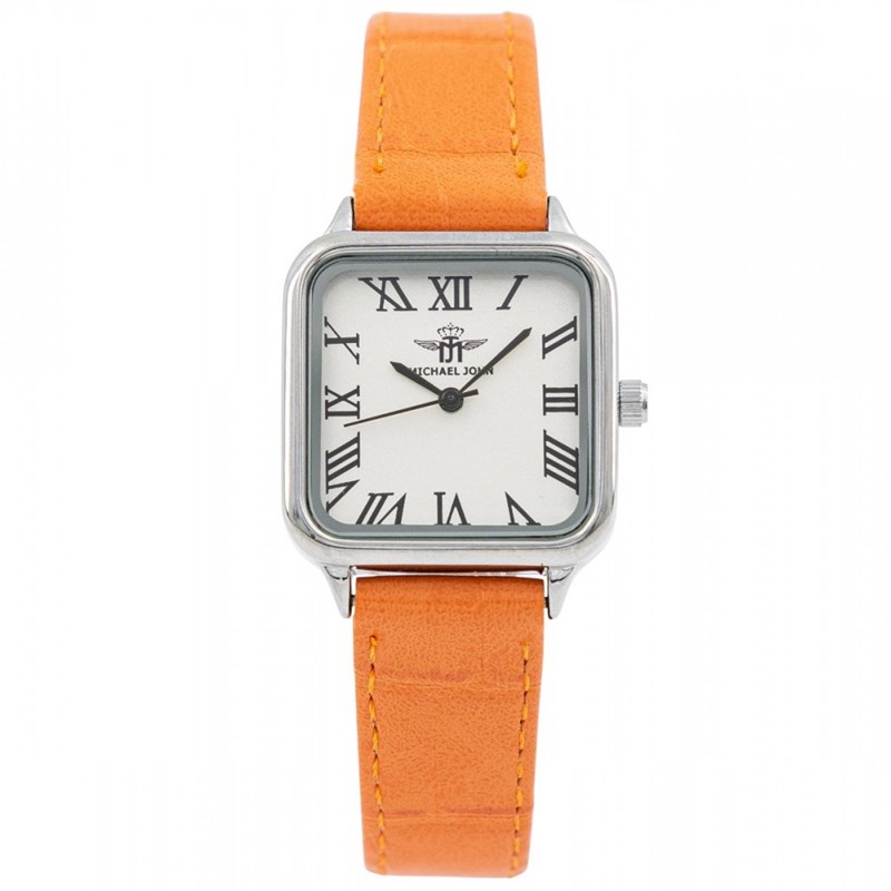 Coffret montre Femme M. JOHN bracelet Cuir Orange