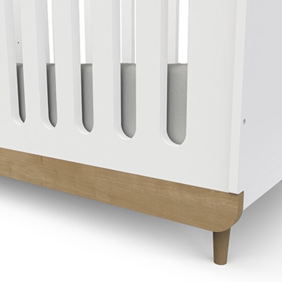 Scandinave Lit   Blanc / Chêne        70 x 140 cm   de               CBA Meubles