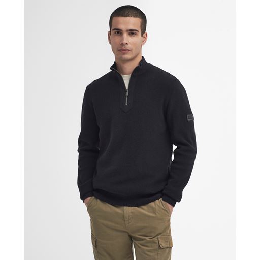 Barbour International Crawley Funnel Neck Sweater, Black, XXL
