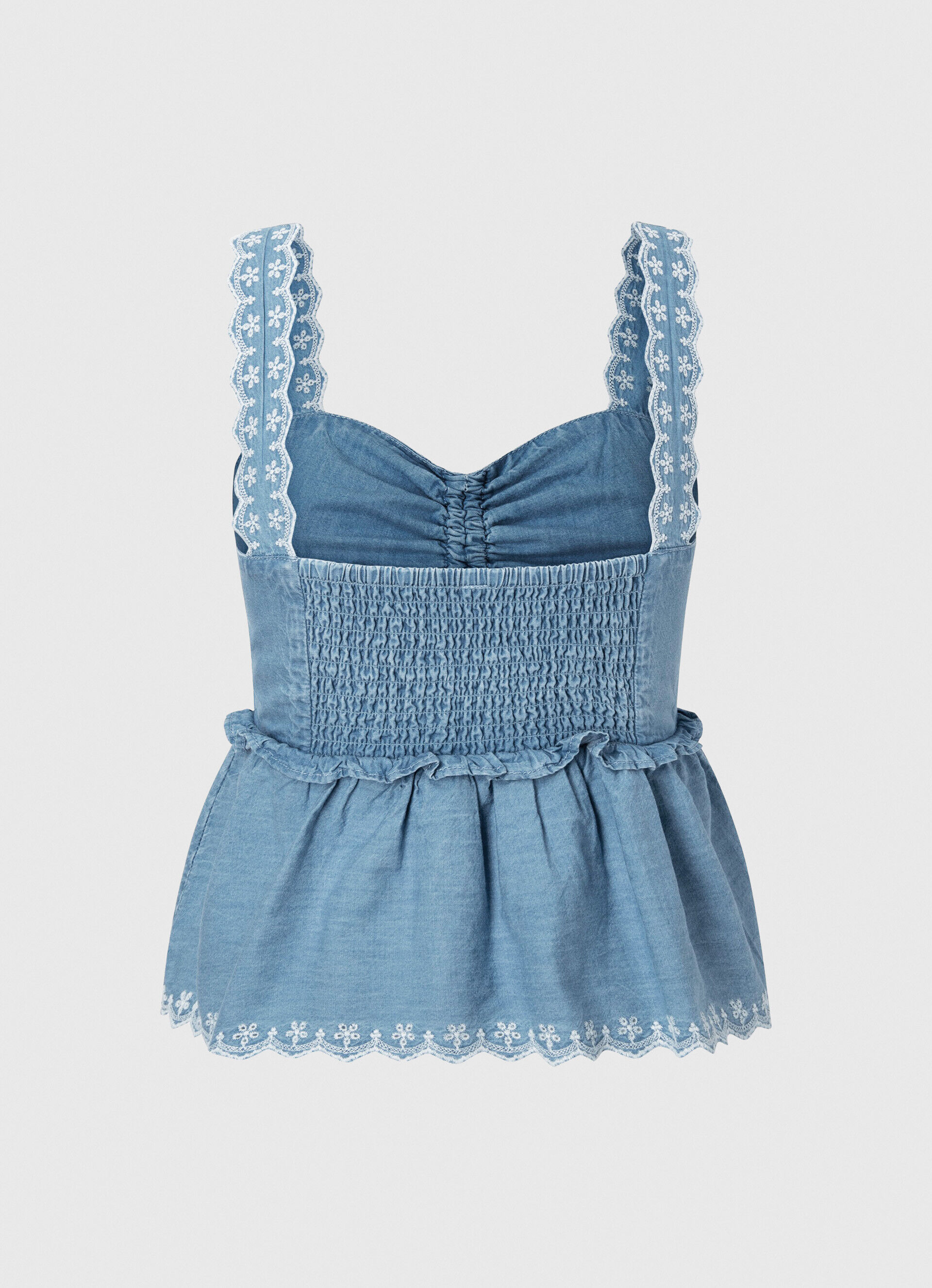 BLUSA DE ALÇA JEANS - azul