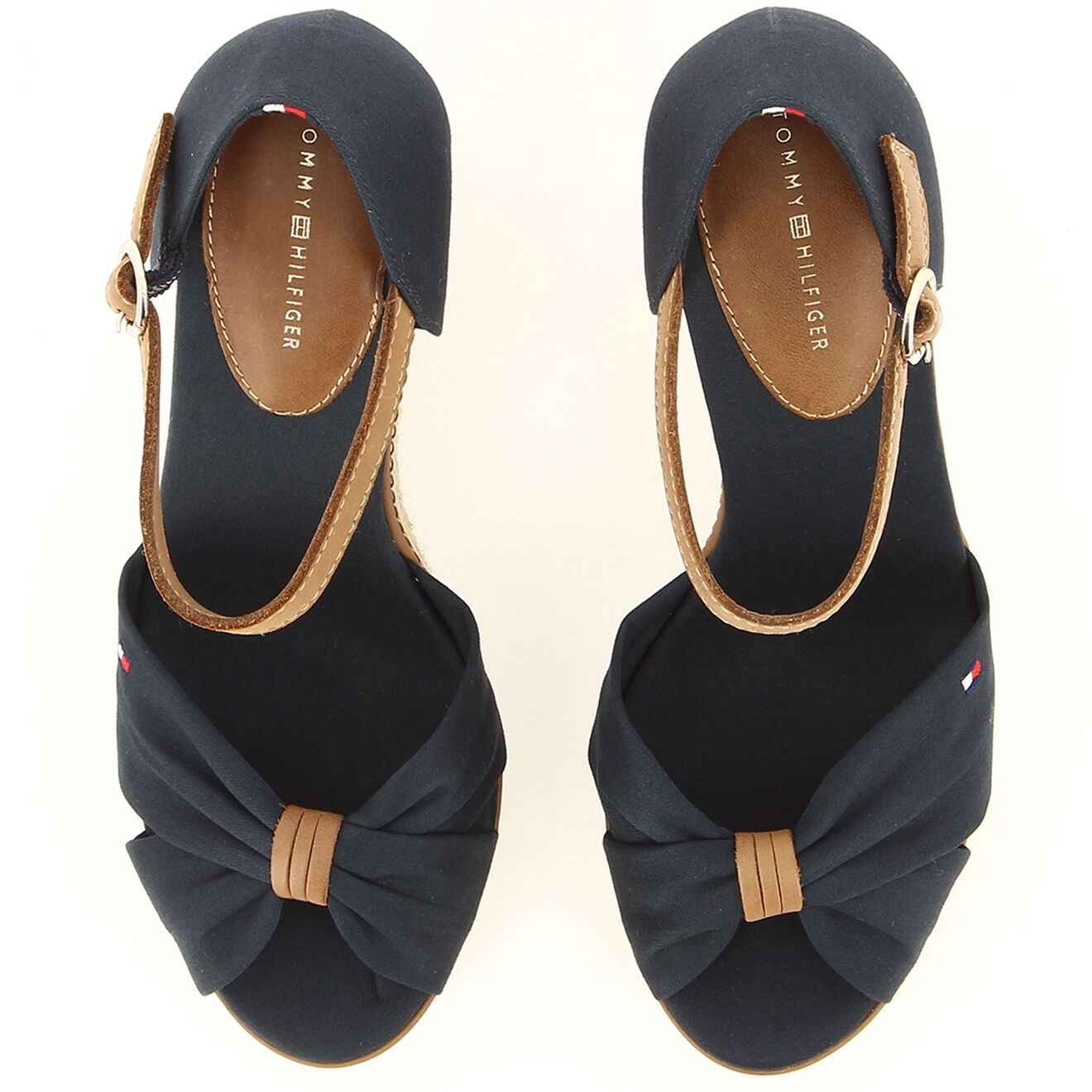 Tommy Hilfiger Sandales compensées Iconic Elena bleu marine - Talon 10 cm