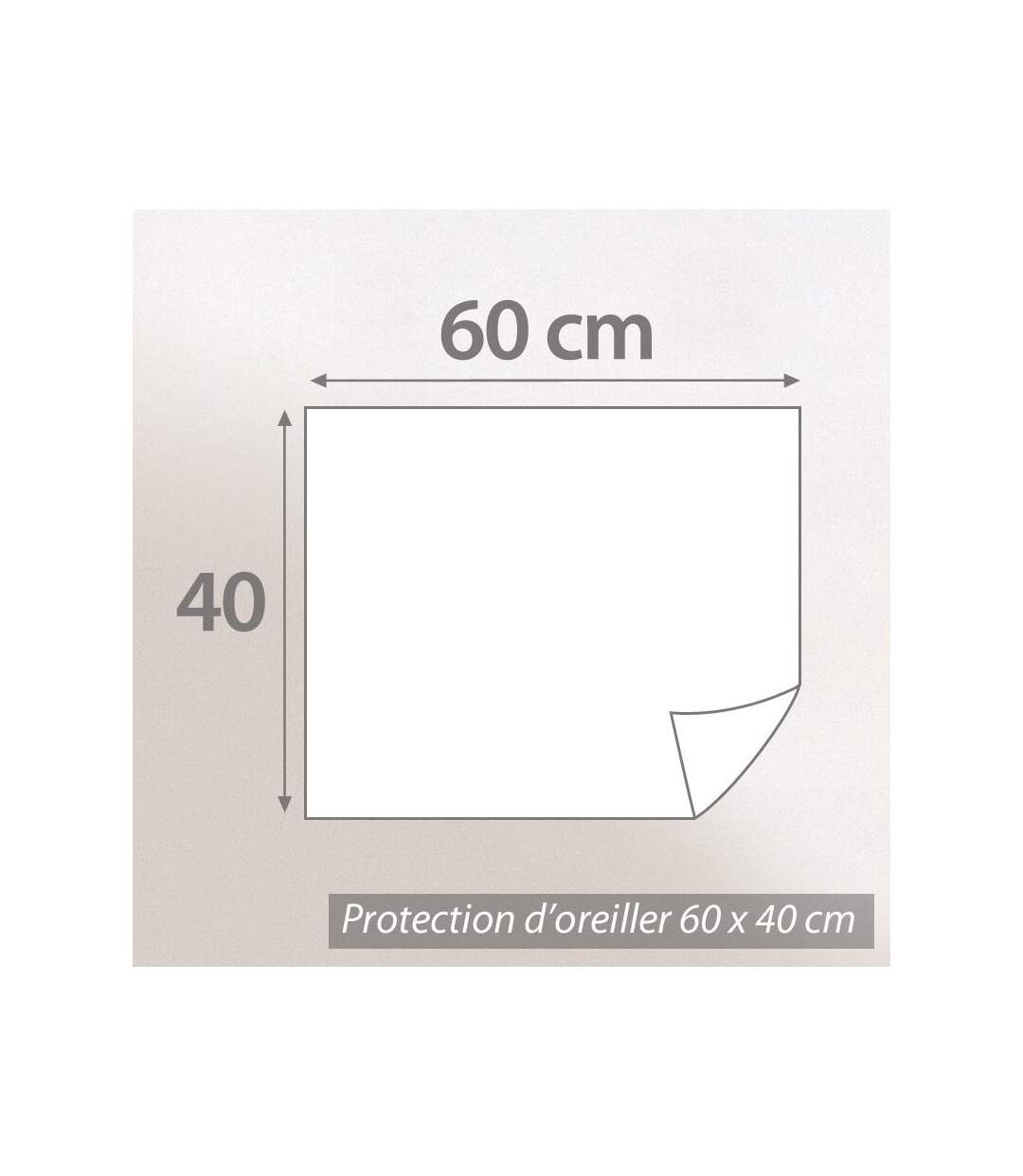 Taie de rechange oreiller 40x60 cm ASCONA bambou