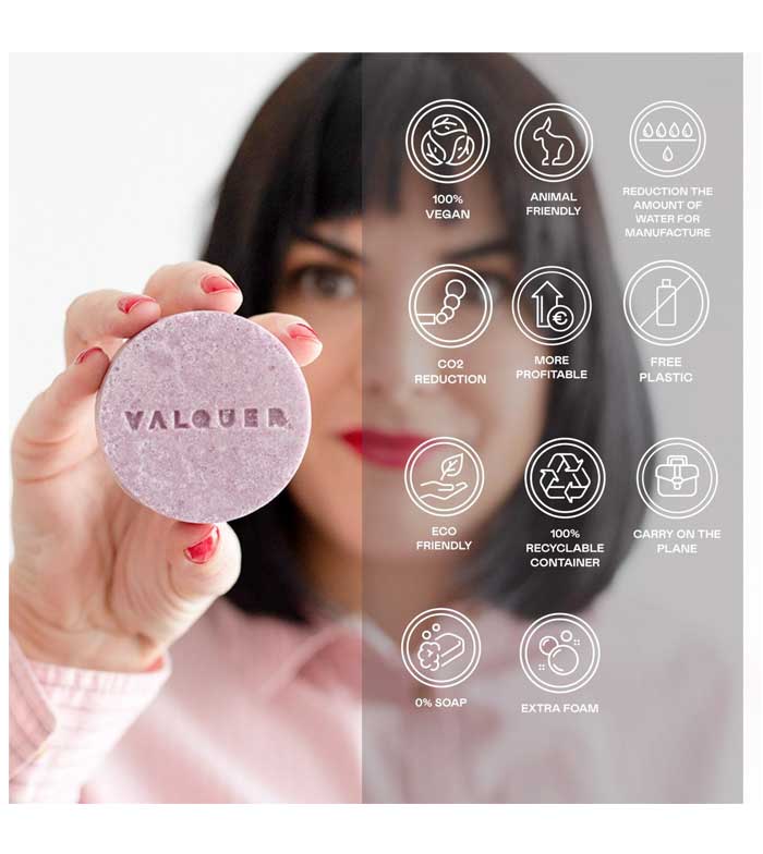Valquer - Shampoo sólido Luxe - Extrato de cranberry e abacate