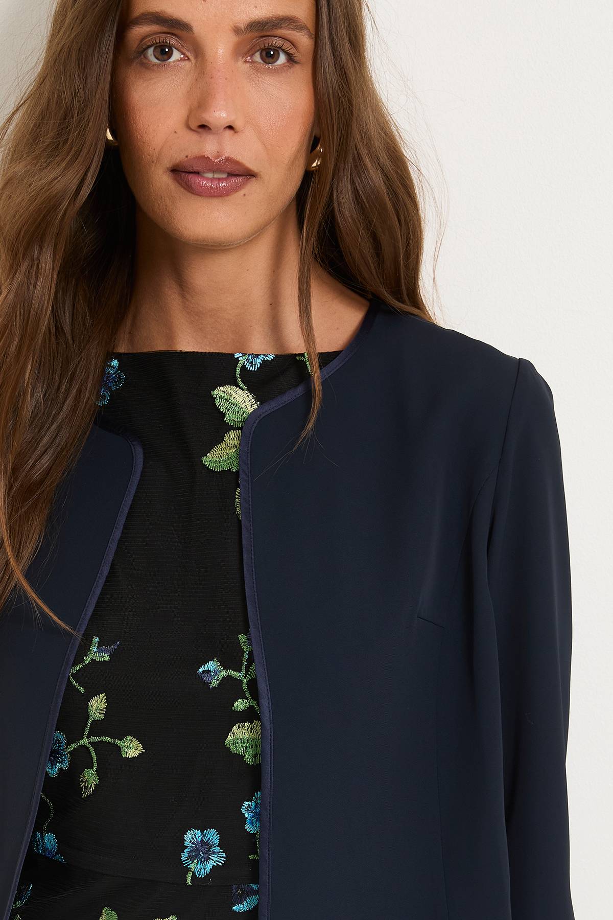 Wallis Veste Sans Col Tissée