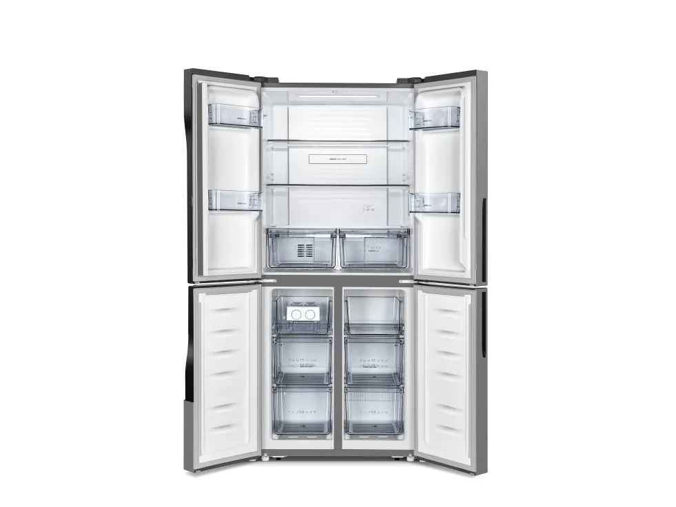Gorenje NRM8182MX - Køleskab/fryser - side-by-side - bredde: 79.4 cm - dybde: 64.3 cm - højde: 181.6 cm - 427 liter - Klasse E - rustfrit stål