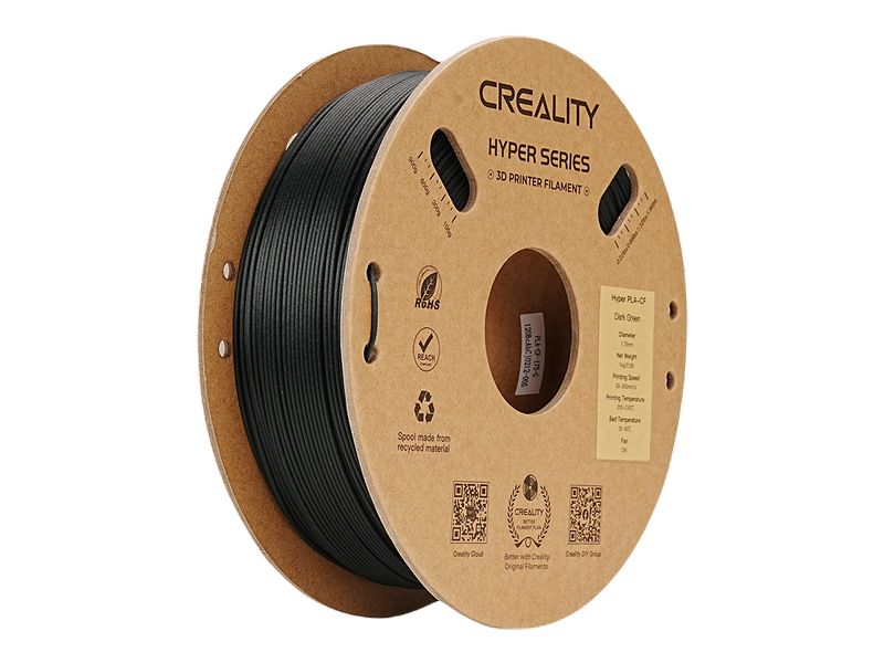 Creality Filament PLA Hyper Carbon Dunkelgrün, 1.75 mm, 1 k Hochwertiges 1.75 mm PLA Hyper Karbon Filament für 3D Drucker