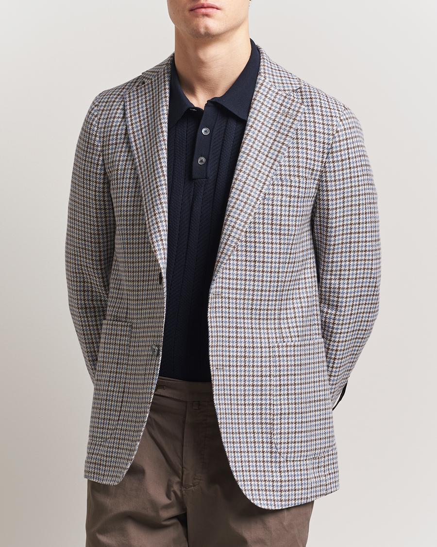 Oscar Jacobson Ferry Soft Patch Pocket Cotton/Linen Blazer Blue