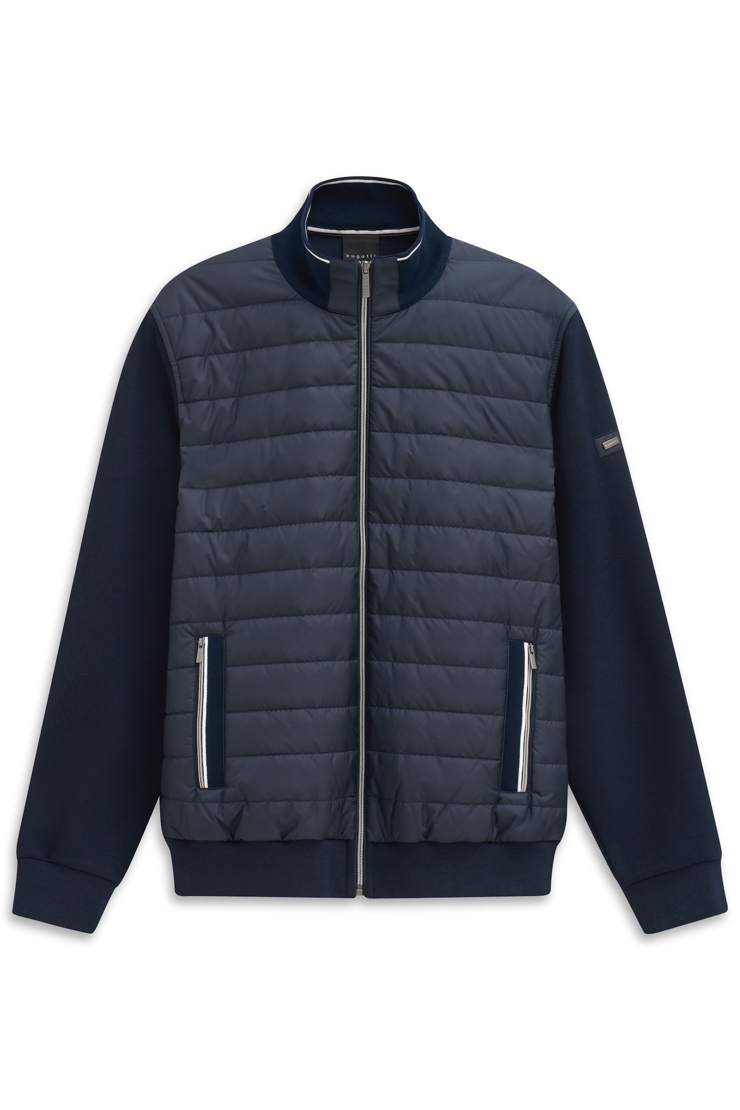 bugatti Sweatjacke »Basic Essential«, Modern Fit in Stepp-Optik
