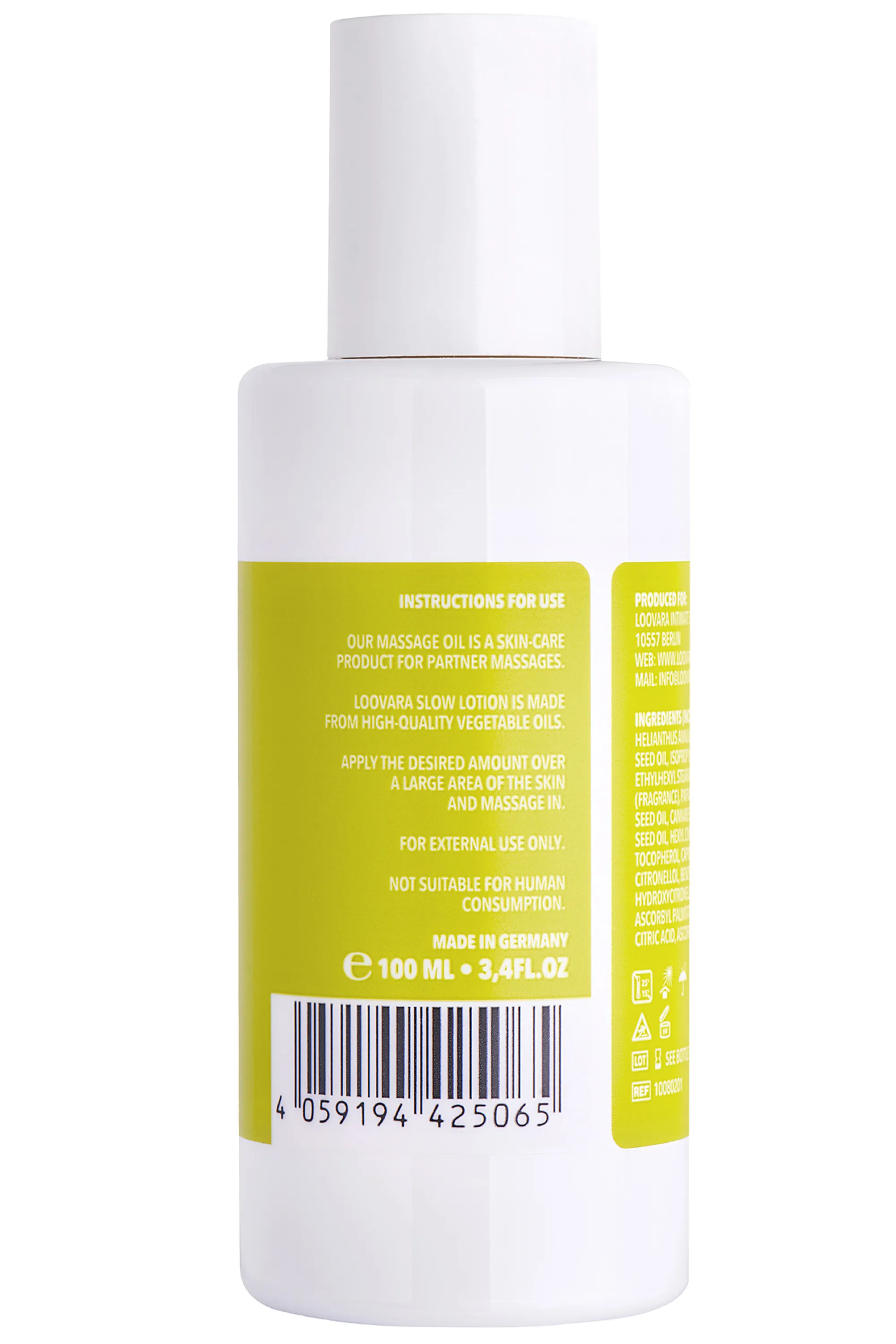 Loovara Huile de massage au chanvre Slow Lotion-100 ml