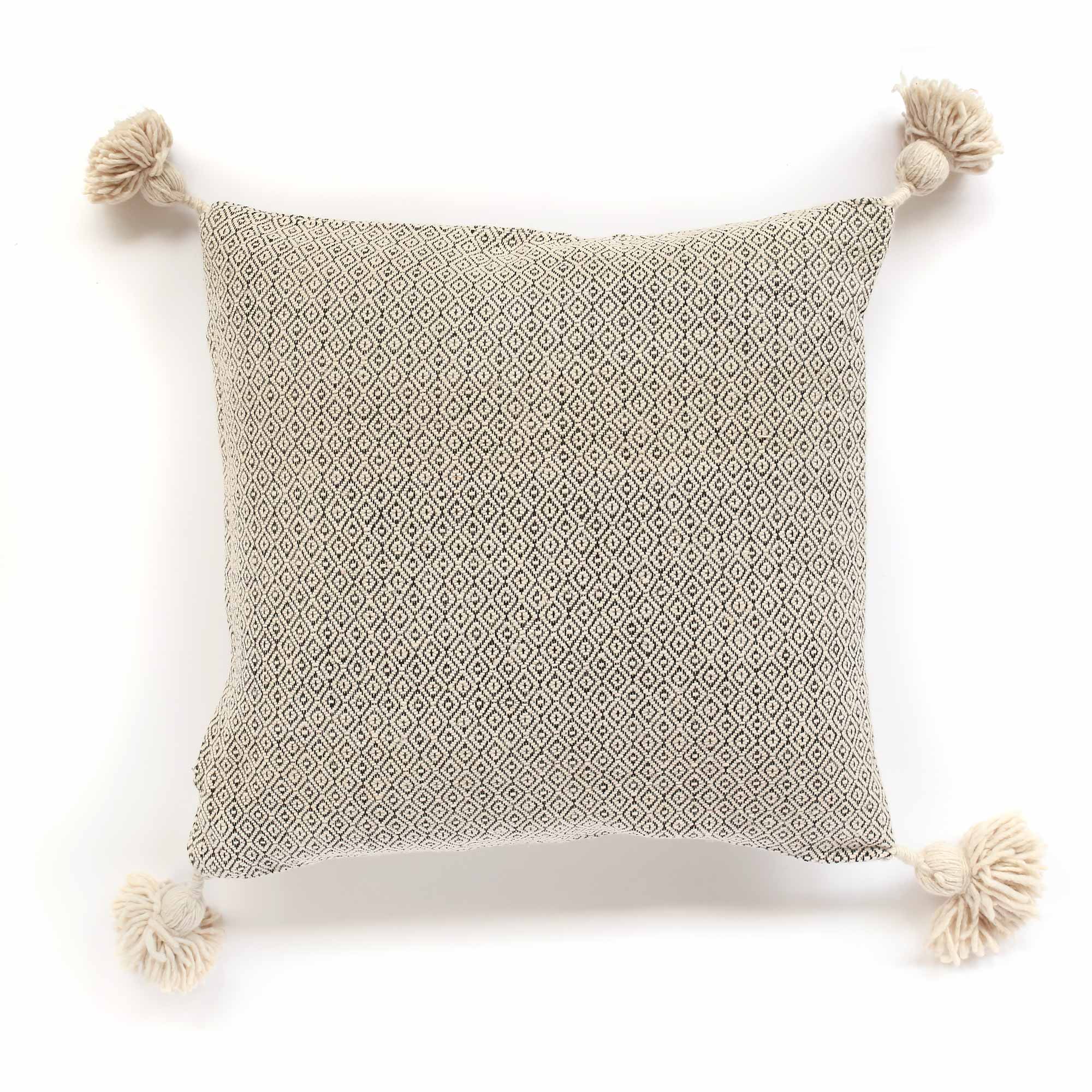 Kissenbezug jacquard creme-schwarz, B 50 cm, H 50 cm von fischer's lagerhaus