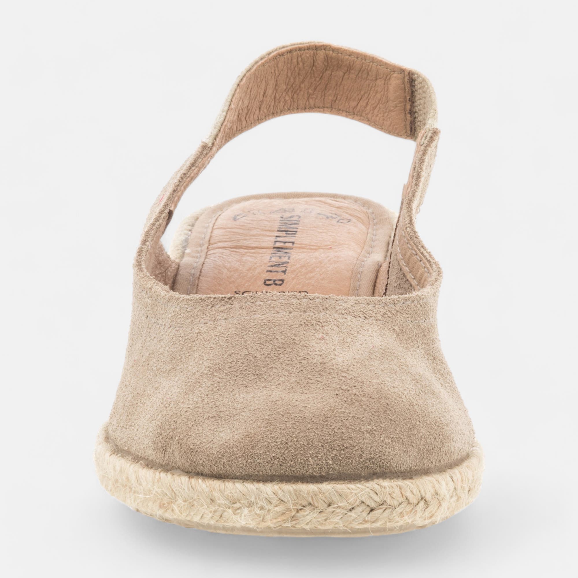 Espadrilles Femme en cuir taupe