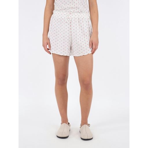 Neo Noir Merrit Pointelle Heart Shorts, White, 42