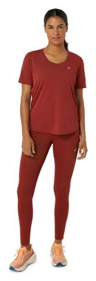 Collant Long Asics Road High Waist Tight Rouge Femme
