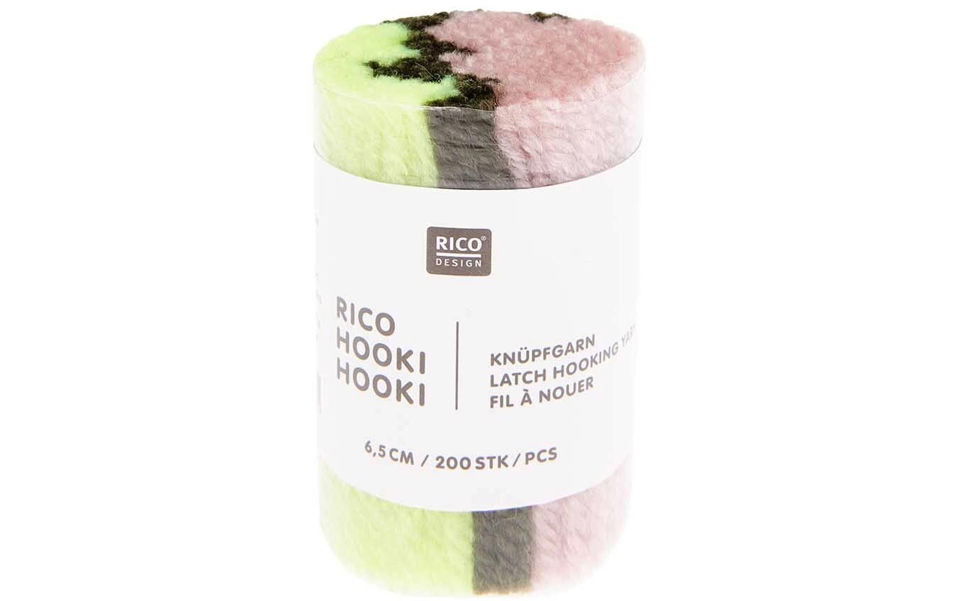 Rico Hooki Hooki Knüpfgarn, marmoriert FliederKnüpfwolle, Knüpffaden in verschiedenen Längen und Farben