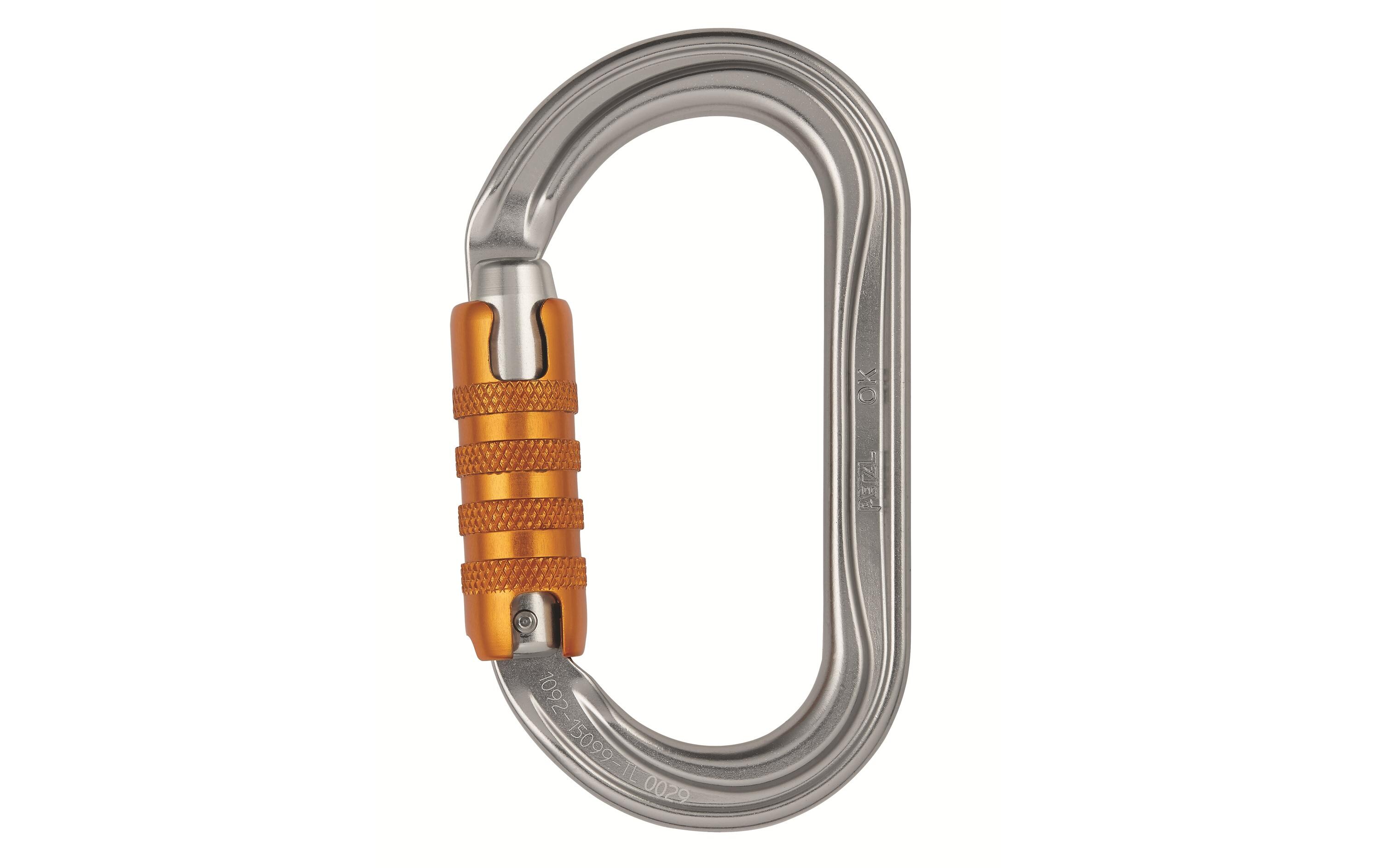 Karabiner Ok Triact-LockOvaler Karabiner für die Verwendung mit Seilrollen und Seilklemmen