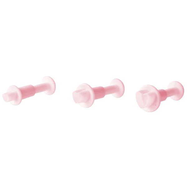 Lot de 3 emporte-pièces cœur à poussoir pour pâte à sucre Candy Zenker
