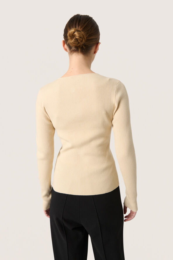 Soaked in Luxury SLSpina Slim Cardigan Oatmeal