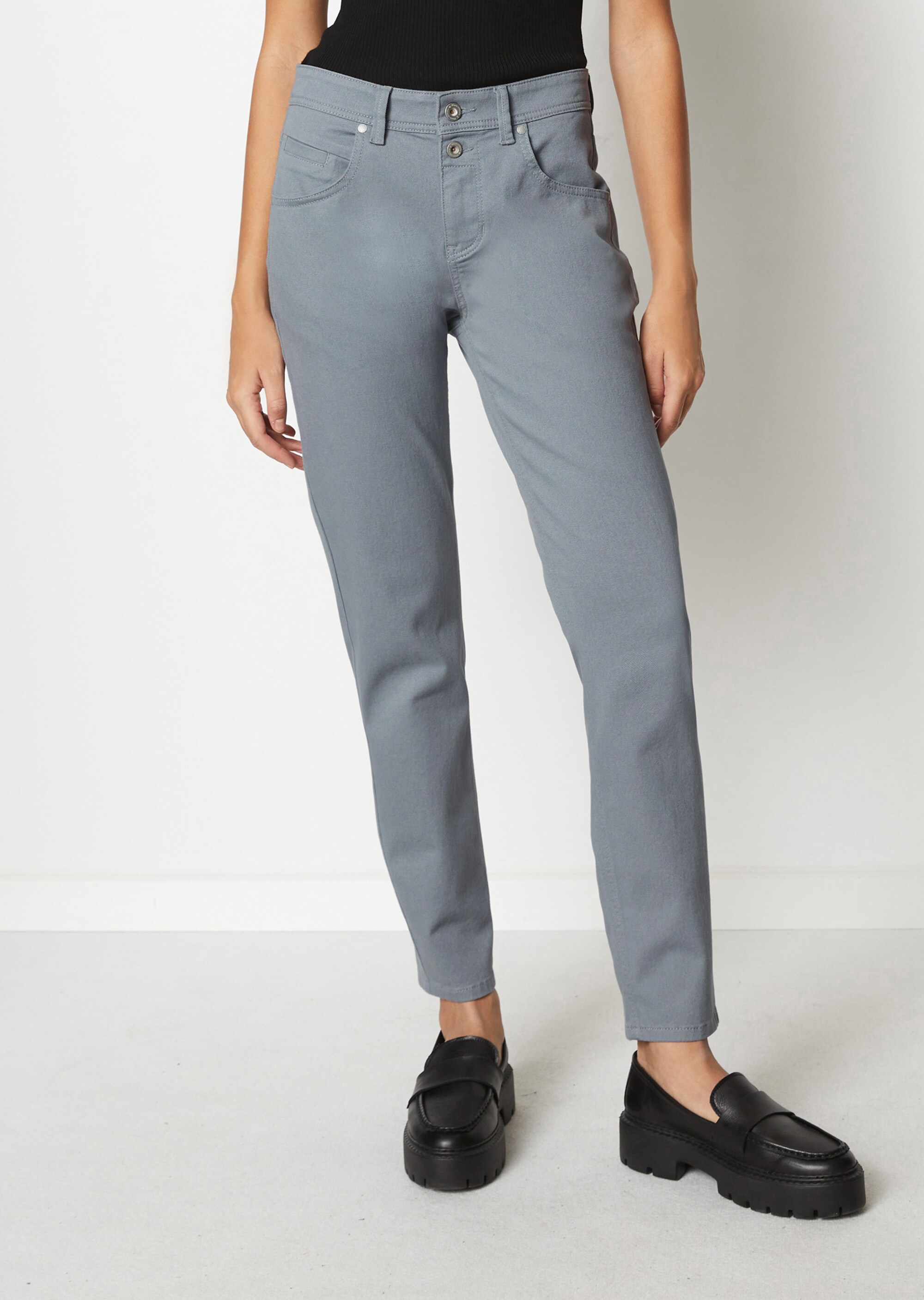 Jeans Modell THEDA boyfriend cropped aus Brushed Cotton-Twill