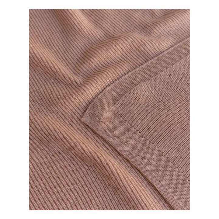 Hvid Couverture Felix Laine Mérinos | Rose pâle