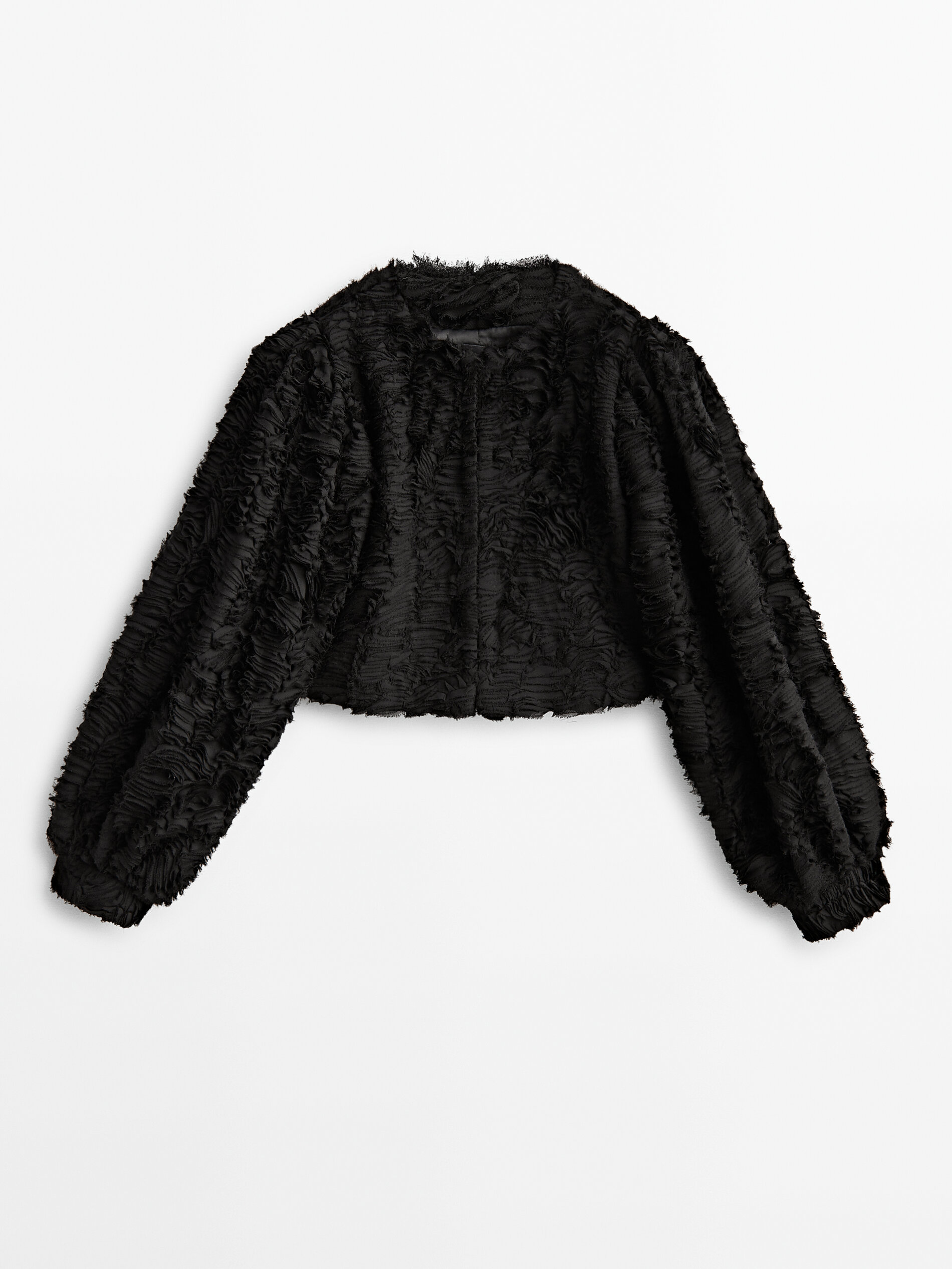Chaqueta estrutura bucle -Studio - NEGRO