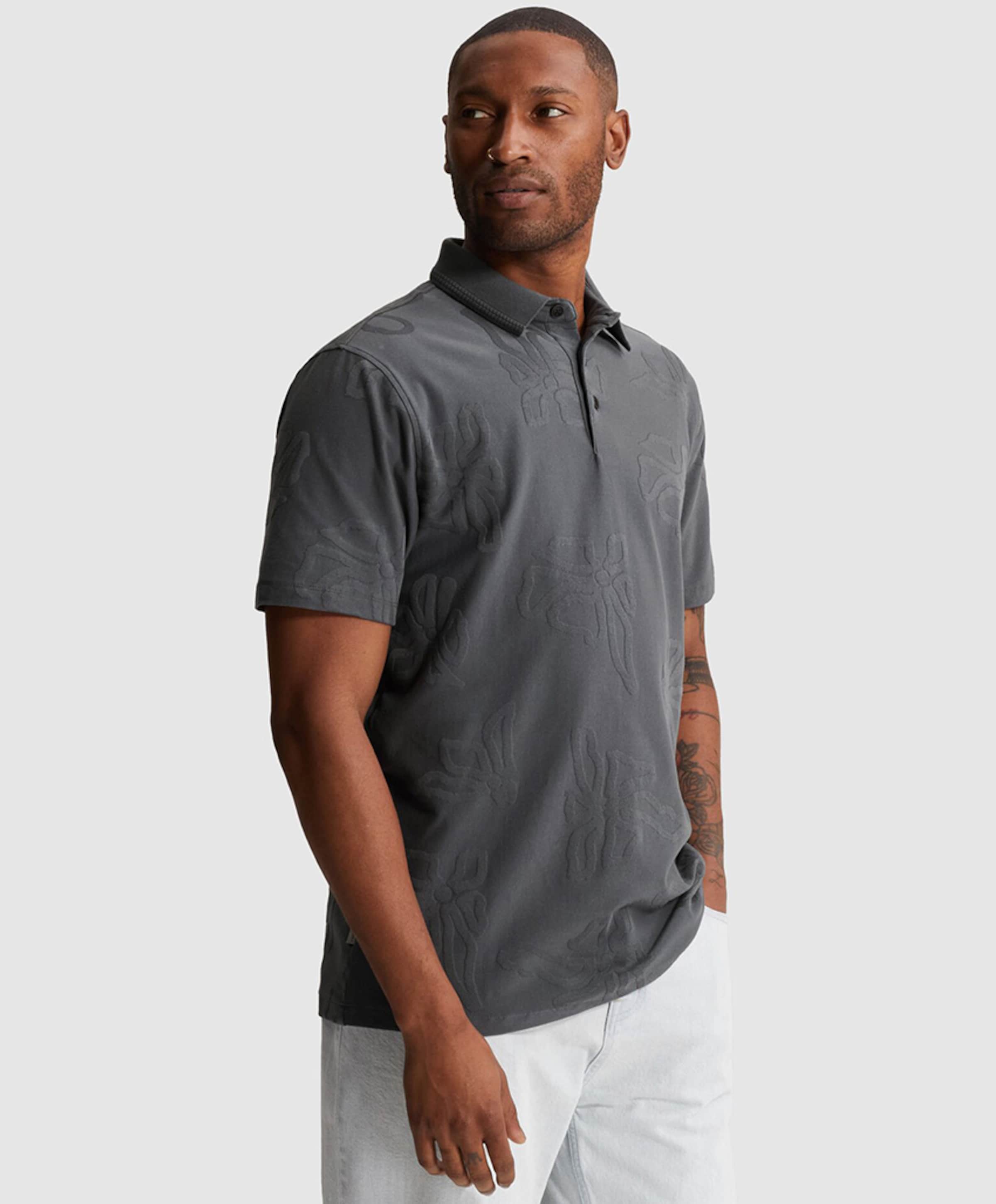 Cast Iron Heren polo blauw