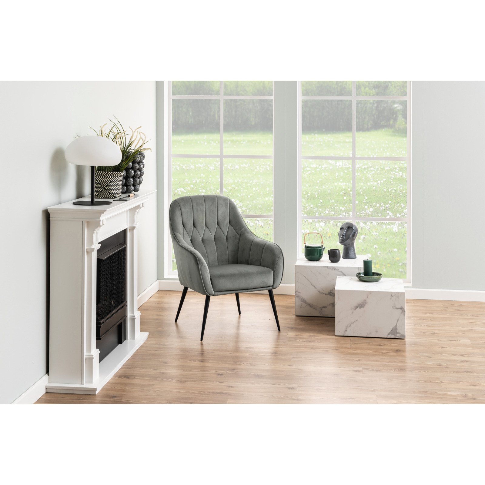 Salontisch Mondi Dekor Marmor-Optik weiss 2er-Set