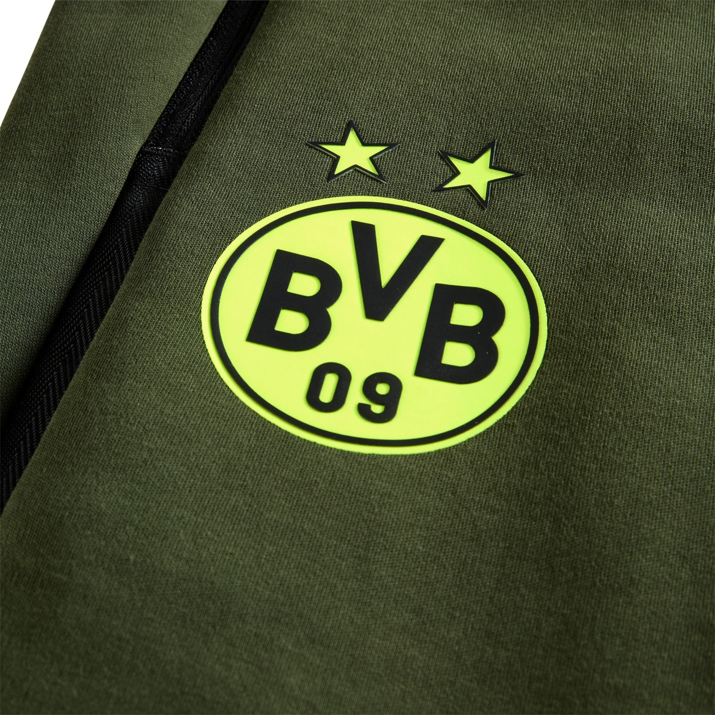 PUMA Borussia Dortmund Pumatech Trainingspak Full-Zip 2024-2025 Donkergroen Olijfgroen Geel
