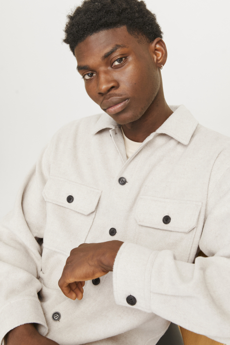 Jack & Jones beige heren overhemd