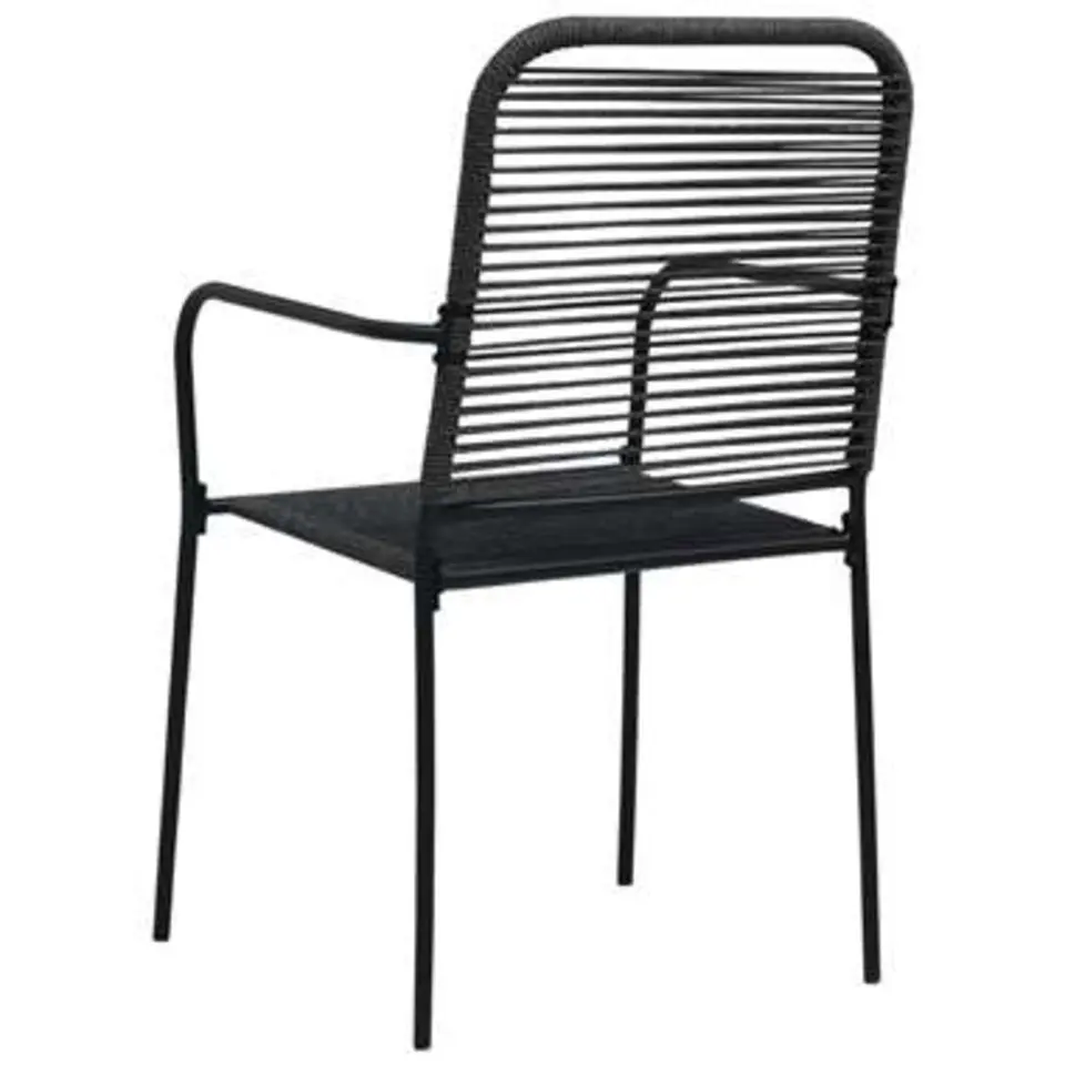 vidaXL - Eetset - Zwart - Staal