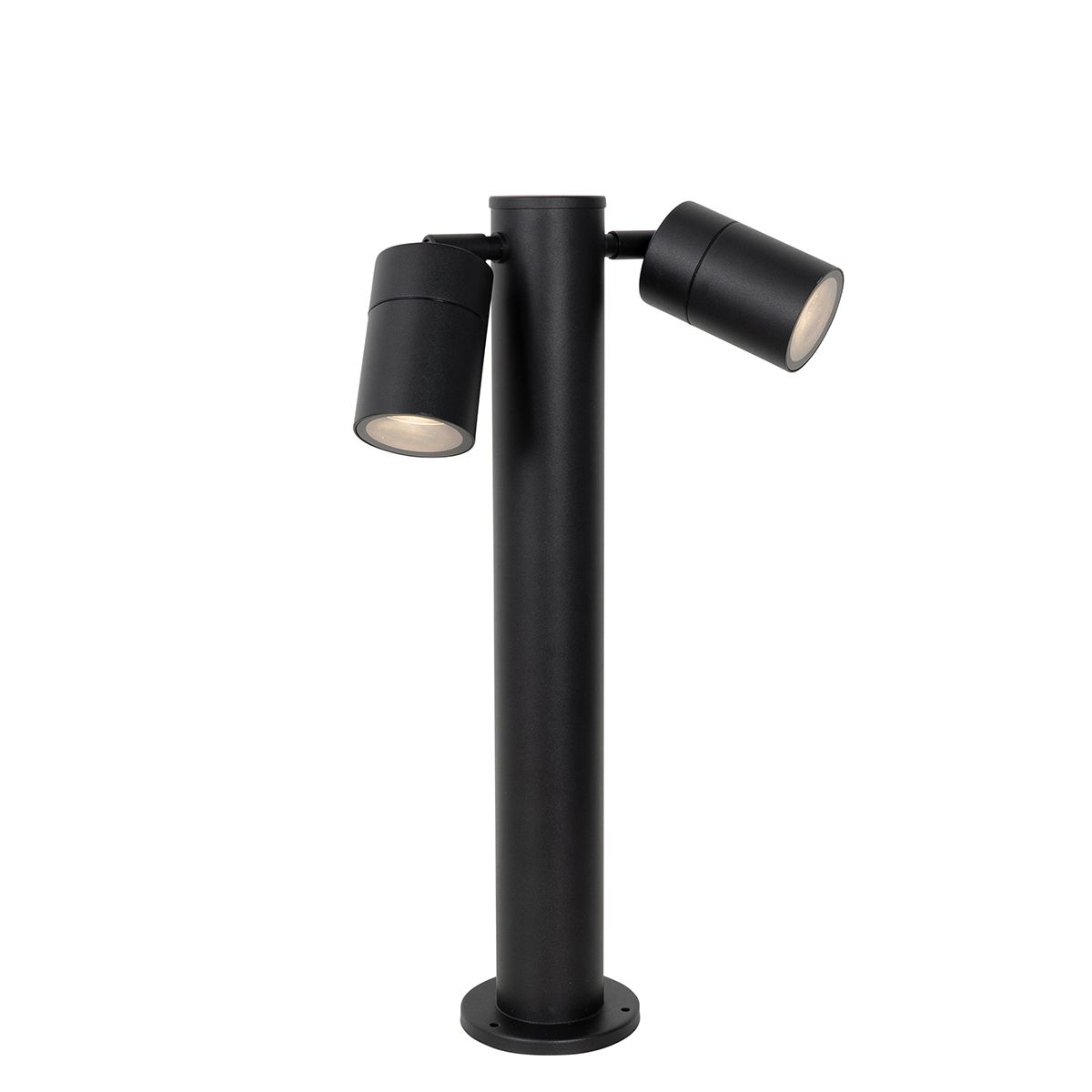 Buitenlamp zwart met grondpin en kabelmof 45cm 2-lichts IP44 - Duo