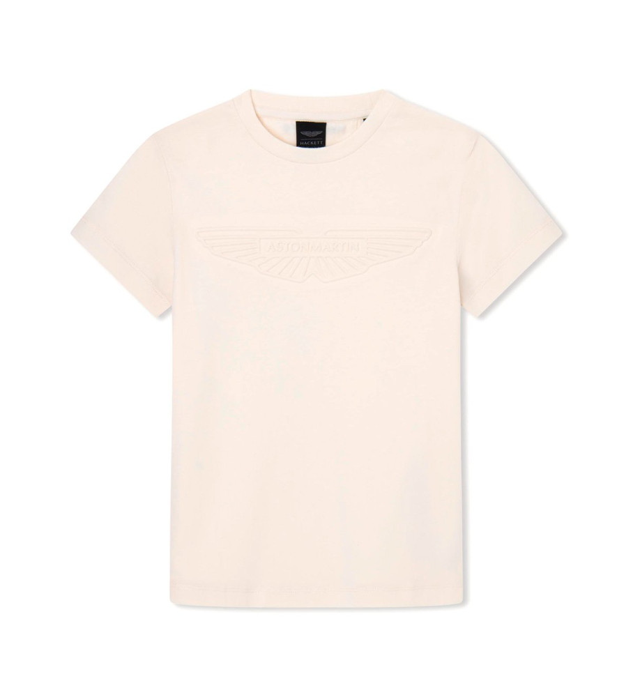 Camiseta Hackett Off-White com Relevo