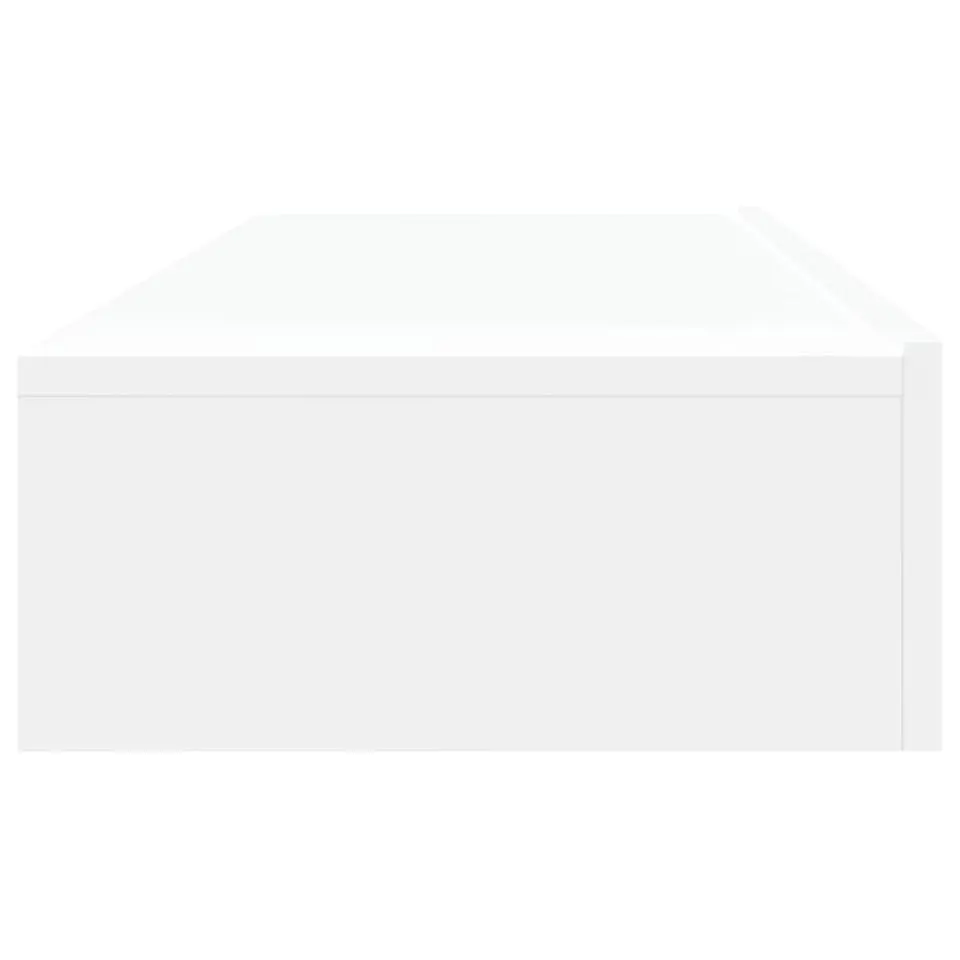 vidaXL - Zwevend LED TV-meubel met lade - Wit - Hout - 60x35x15.5 cm - 2 stuks