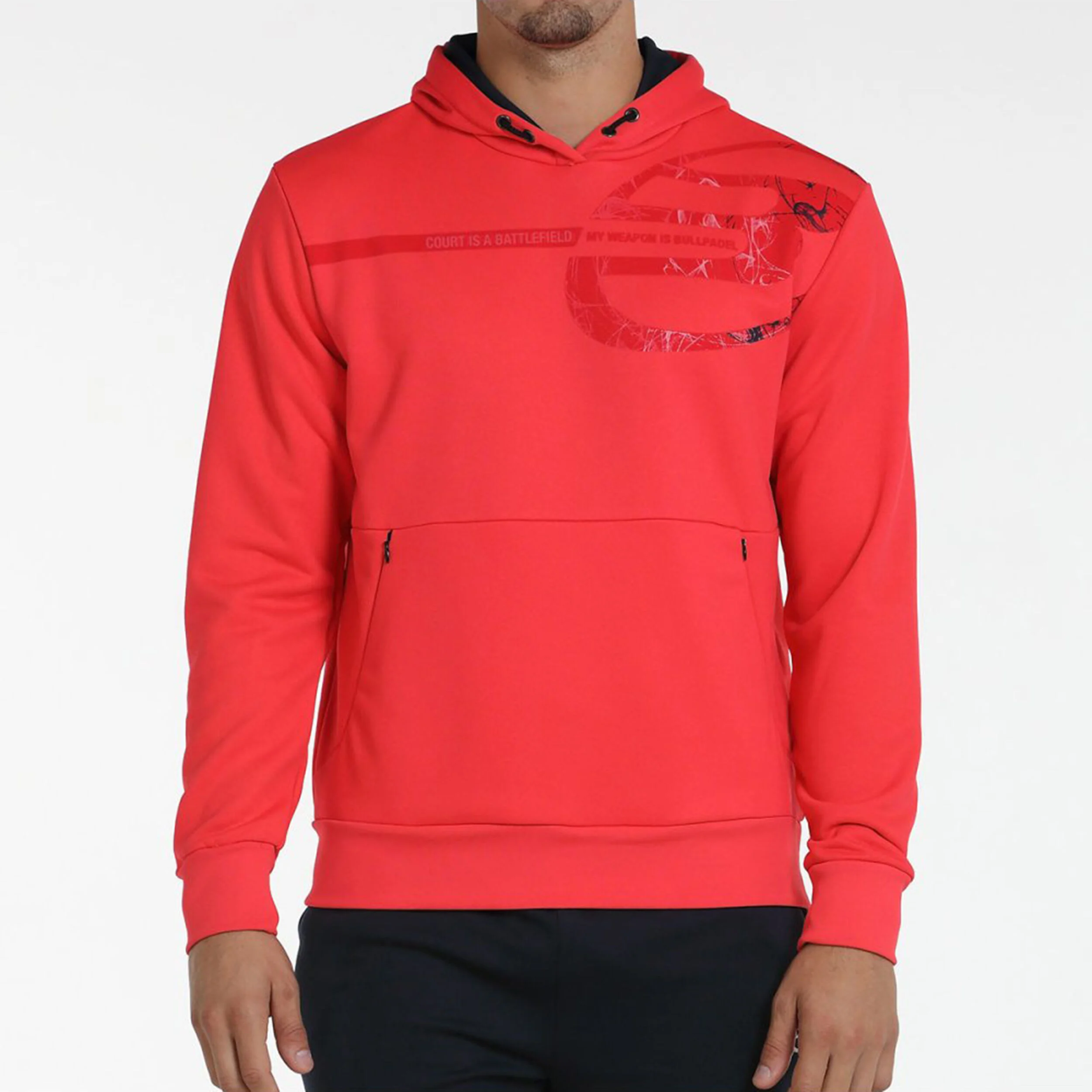 Bullpadel Baiona Sweat À Capuche Hommes - Berry